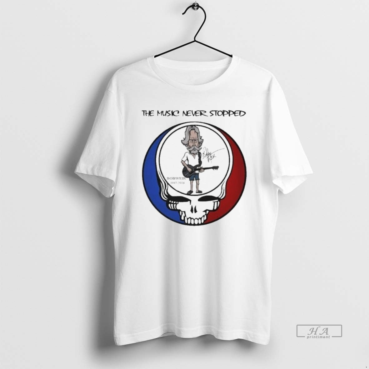 Official Bob Weir Grateful Dead 1947 2026 Signature The Music Never Stopped T-Shirts, Hoodie, Sweatshirt | PopFlextees.com