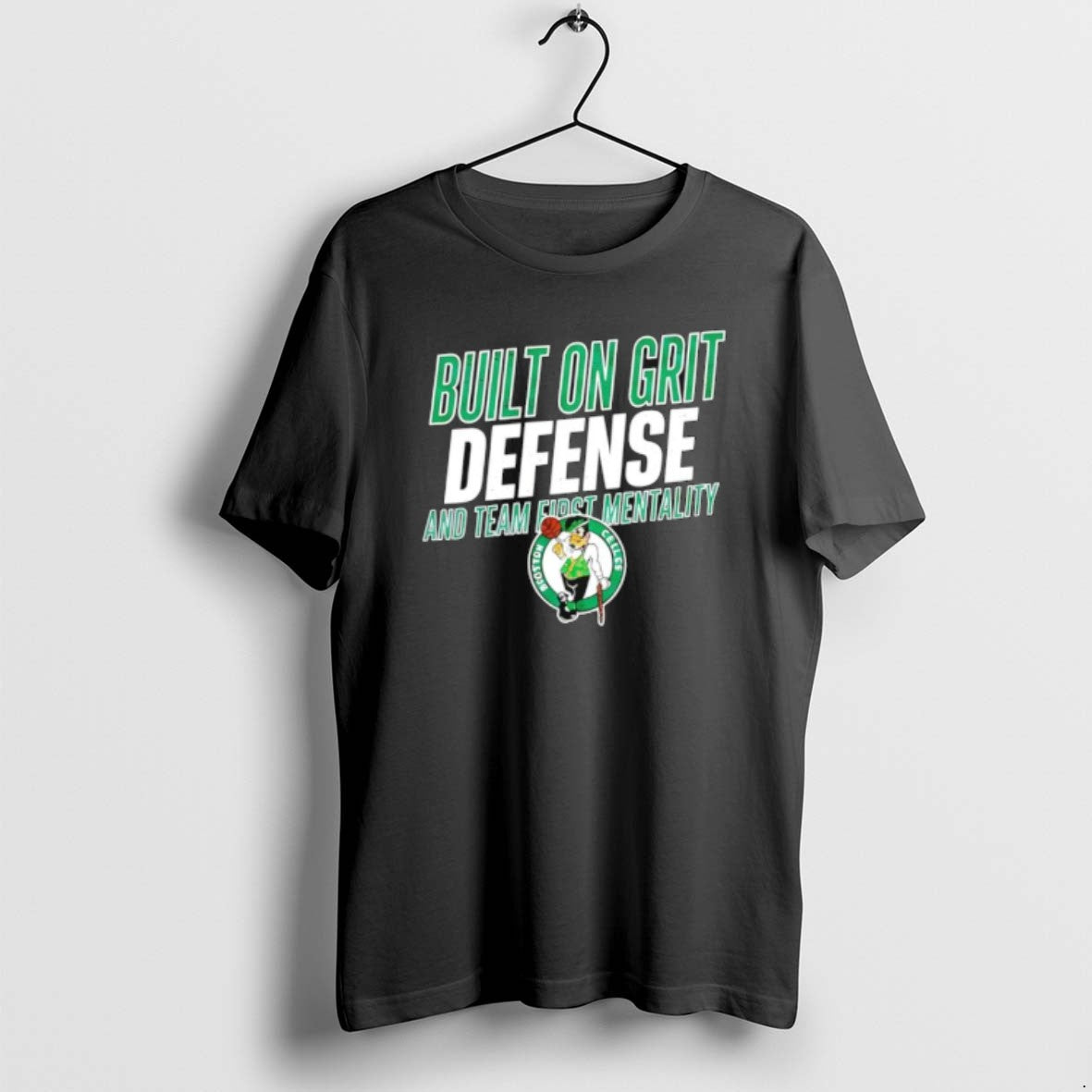 Official Boston Celtics Built On Grit Defense And Team First Mentality T-Shirts, Hoodie, Sweatshirt | PopFlextees.com