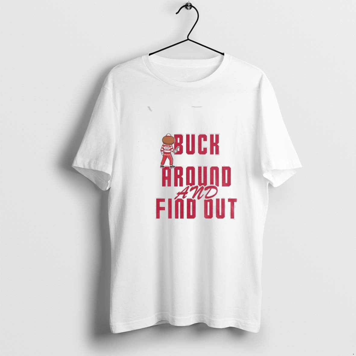 Official Buck Around And Find Out Buckeyes Brutus Mascot Ohio T-Shirts, Hoodie, Sweatshirt | PopFlextees.com