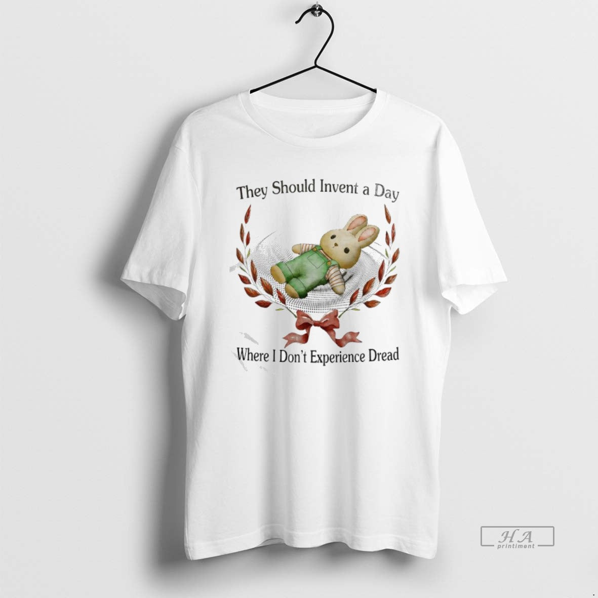 Official Bunny They Should Invent A Day Where I Dont Experience Dread T-Shirts, Hoodie, Sweatshirt | PopFlextees.com