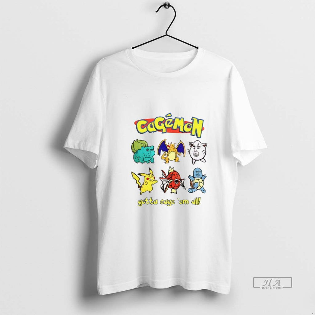 Official Cagemon Gotta Cage Em All Nicholas Cage T-Shirts, Hoodie, Sweatshirt | PopFlextees.com