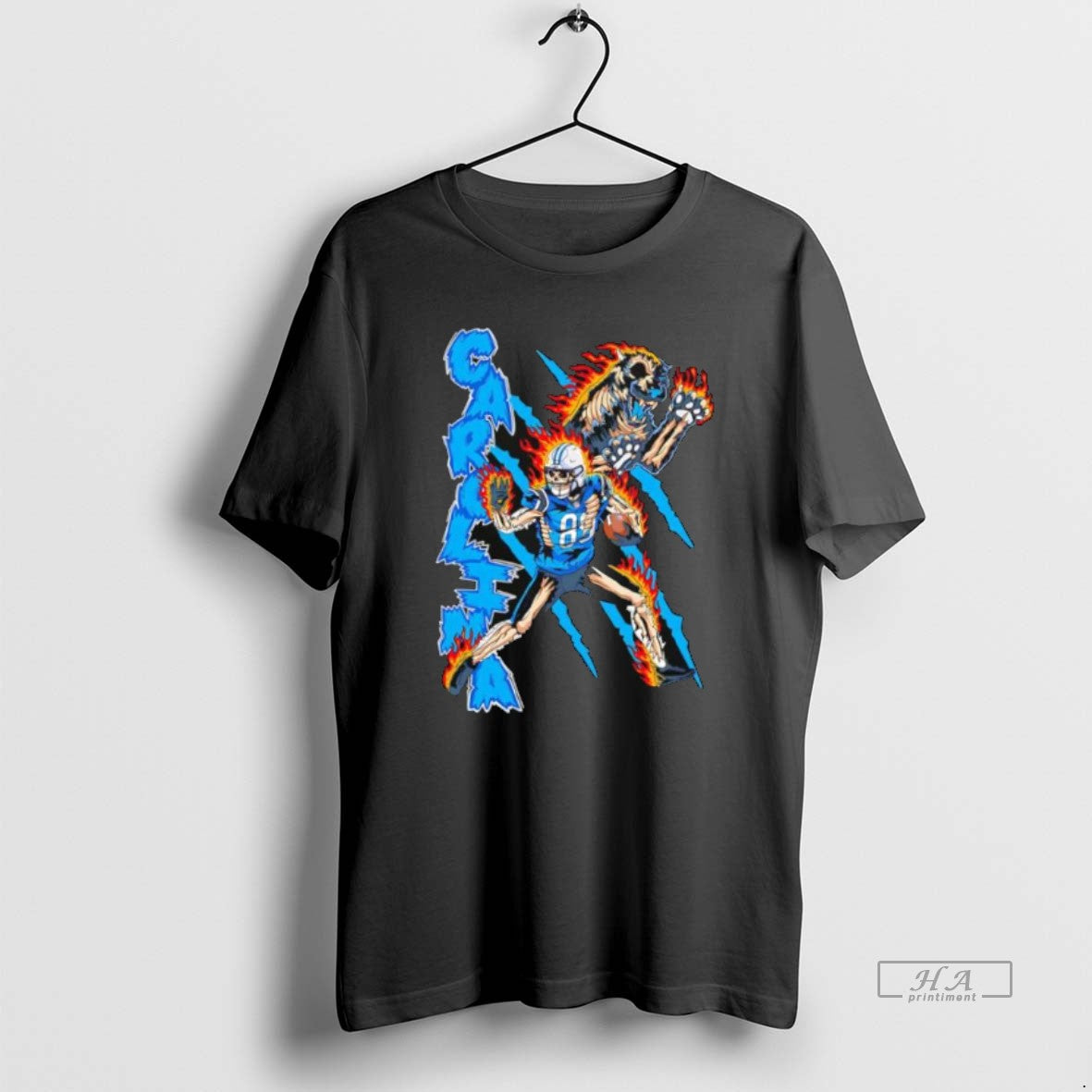 Official Carolina Panthers Skeleton Player 88 On Fire With Skeleton Growling Panther Graphic T-Shirts, Hoodie, Sweatshirt