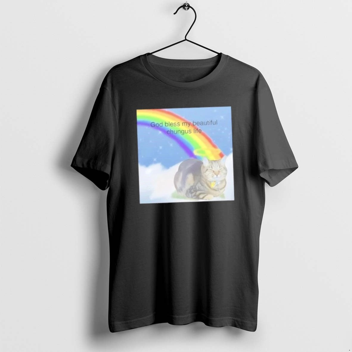 Official Cat God Bless My Big Chungus T-Shirts, Hoodie, Sweatshirt | PopFlextees.com