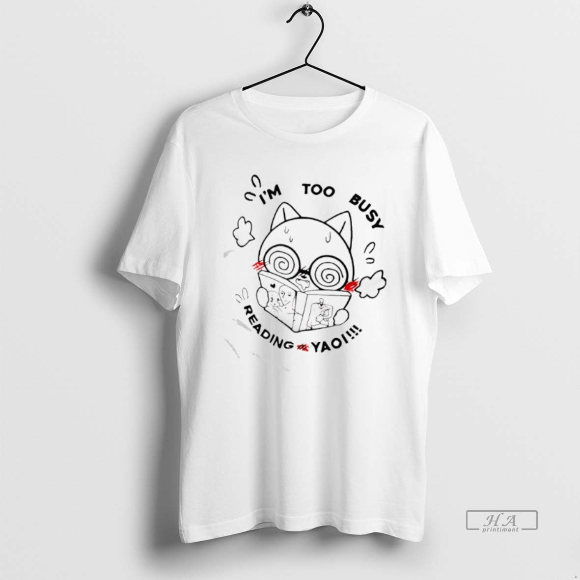 Official Cat Im Too Busy Reading Yaoi T-Shirts, Hoodie, Sweatshirt | PopFlextees.com