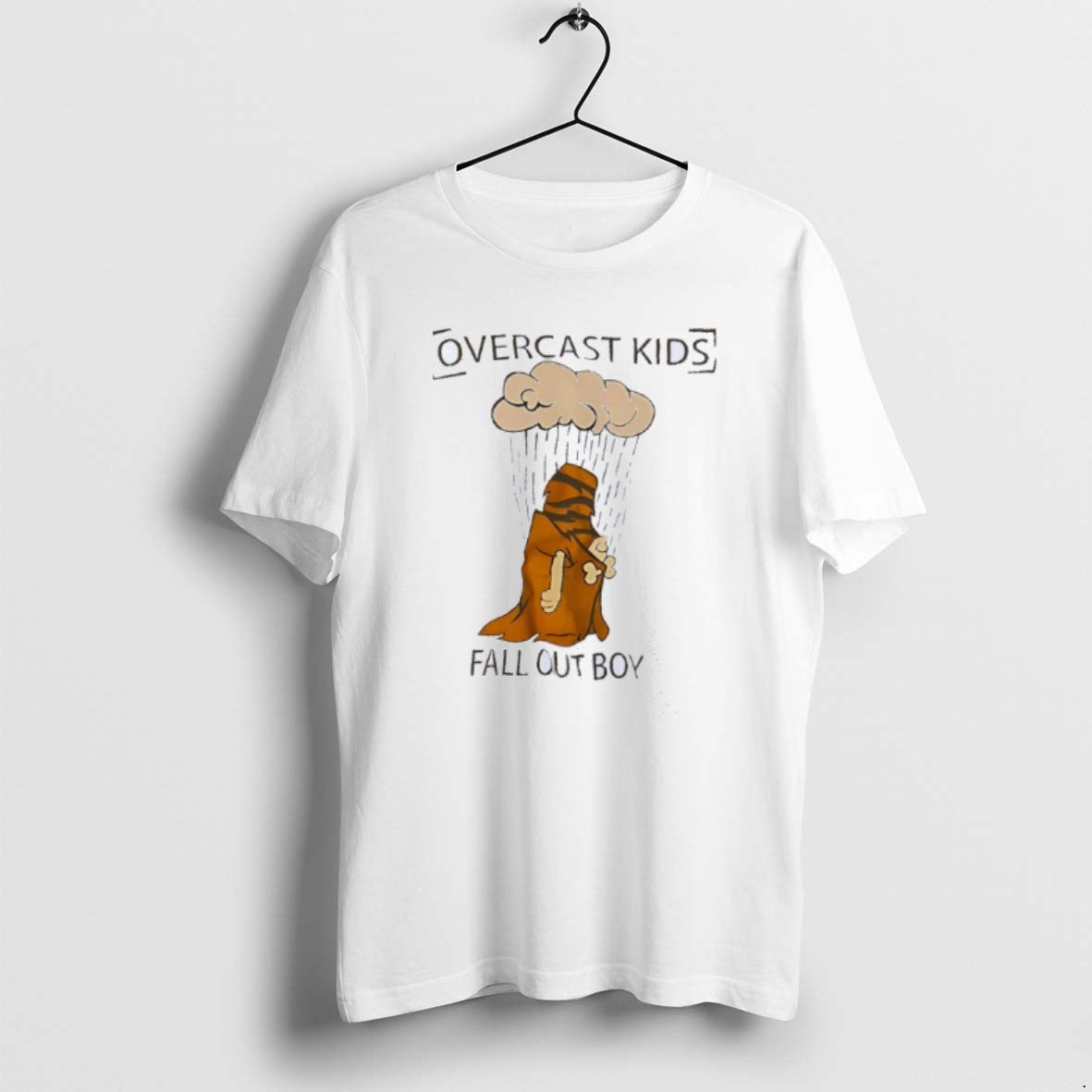 Official Cat Sitting Beneath A Raincloud Overcast Kids Of Fall Out Boy Band T-Shirts, Hoodie, Sweatshirt | PopFlextees.com
