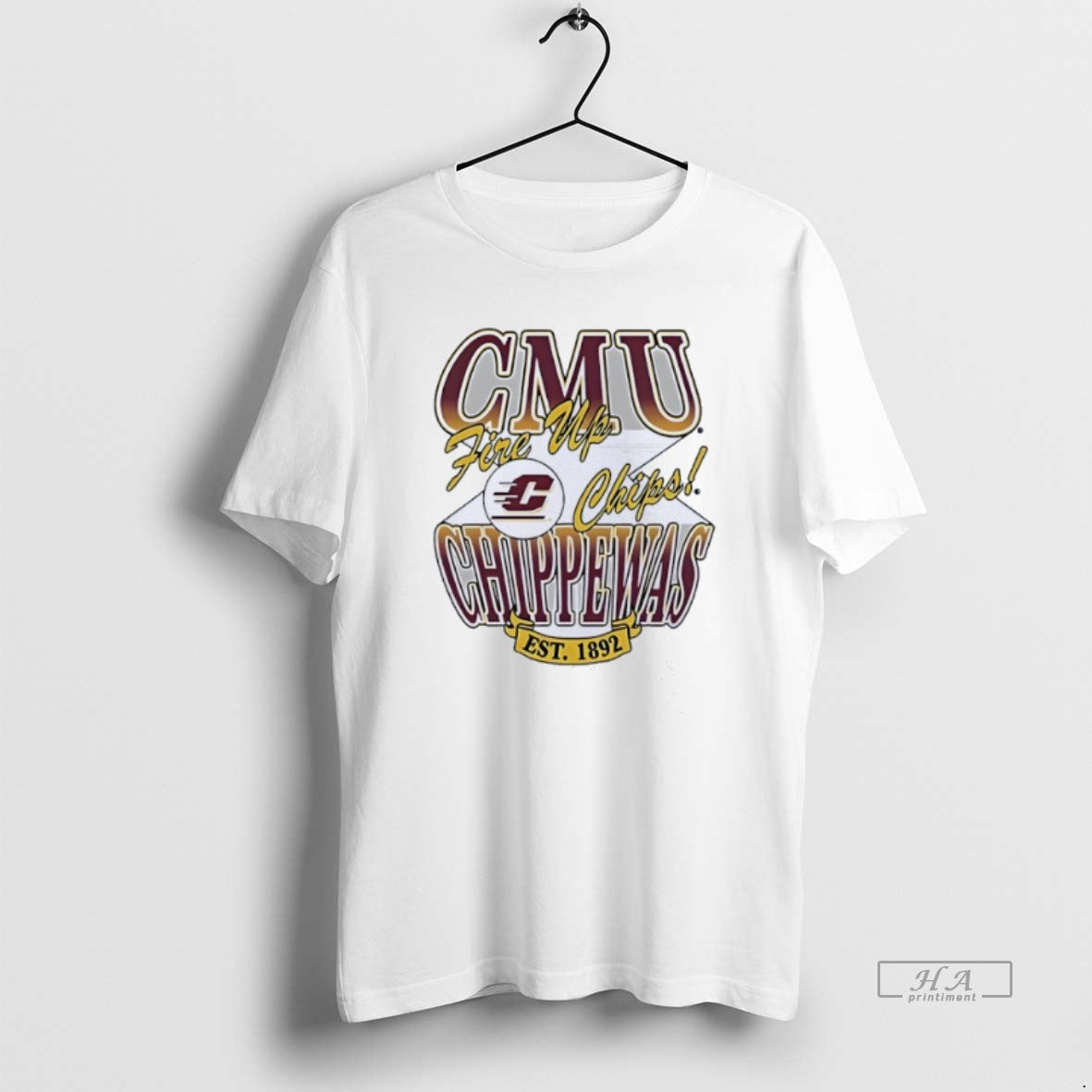 Official Central Michigan Chippewas Fire Up Chips Est 1892 T-Shirts, Hoodie, Sweatshirt | PopFlextees.com