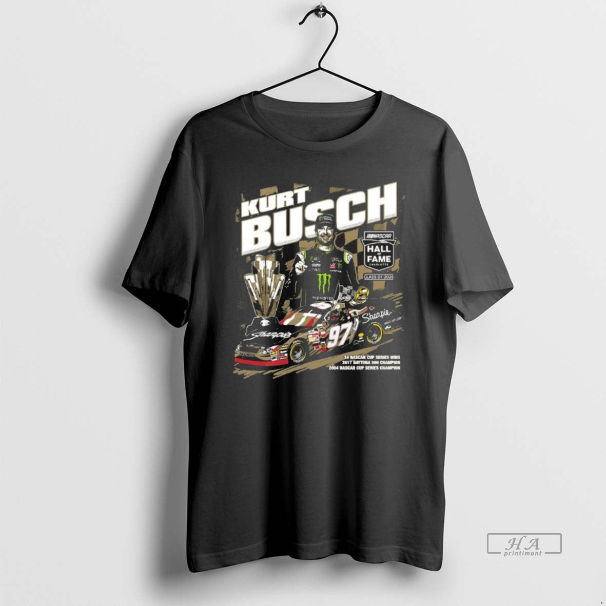 Official Checkered Flag Sports Kurt Busch Nascar 2026 Hall Of Fame T-Shirts, Hoodie, Sweatshirt | PopFlextees.com