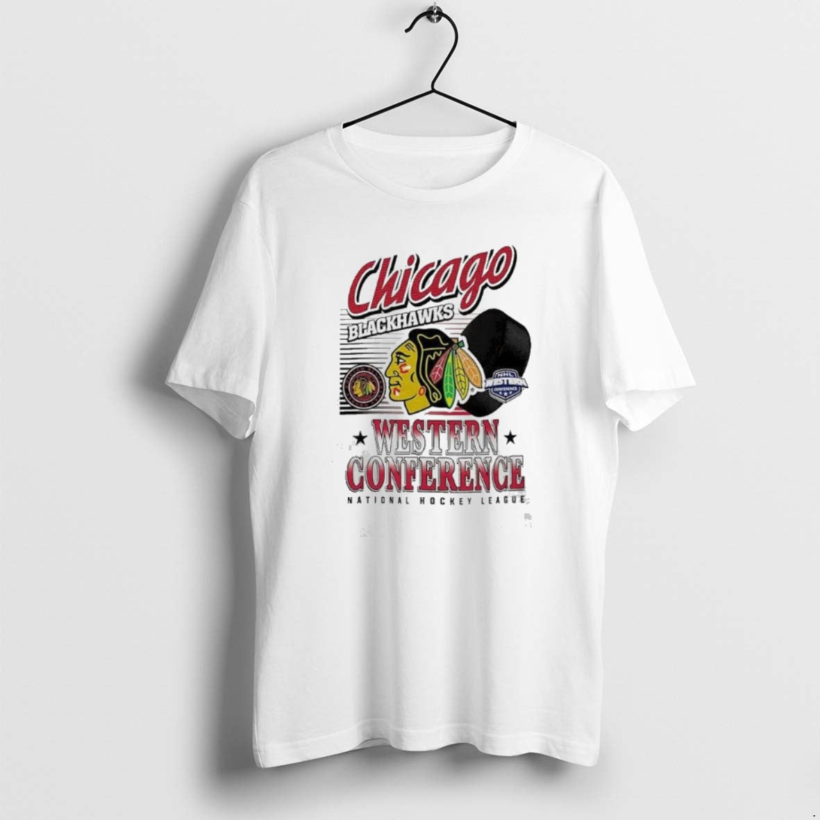Official Chicago Blackhawks Nhl Wastern Conference Logo And Ball T-Shirts, Hoodie, Sweatshirt | PopFlextees.com