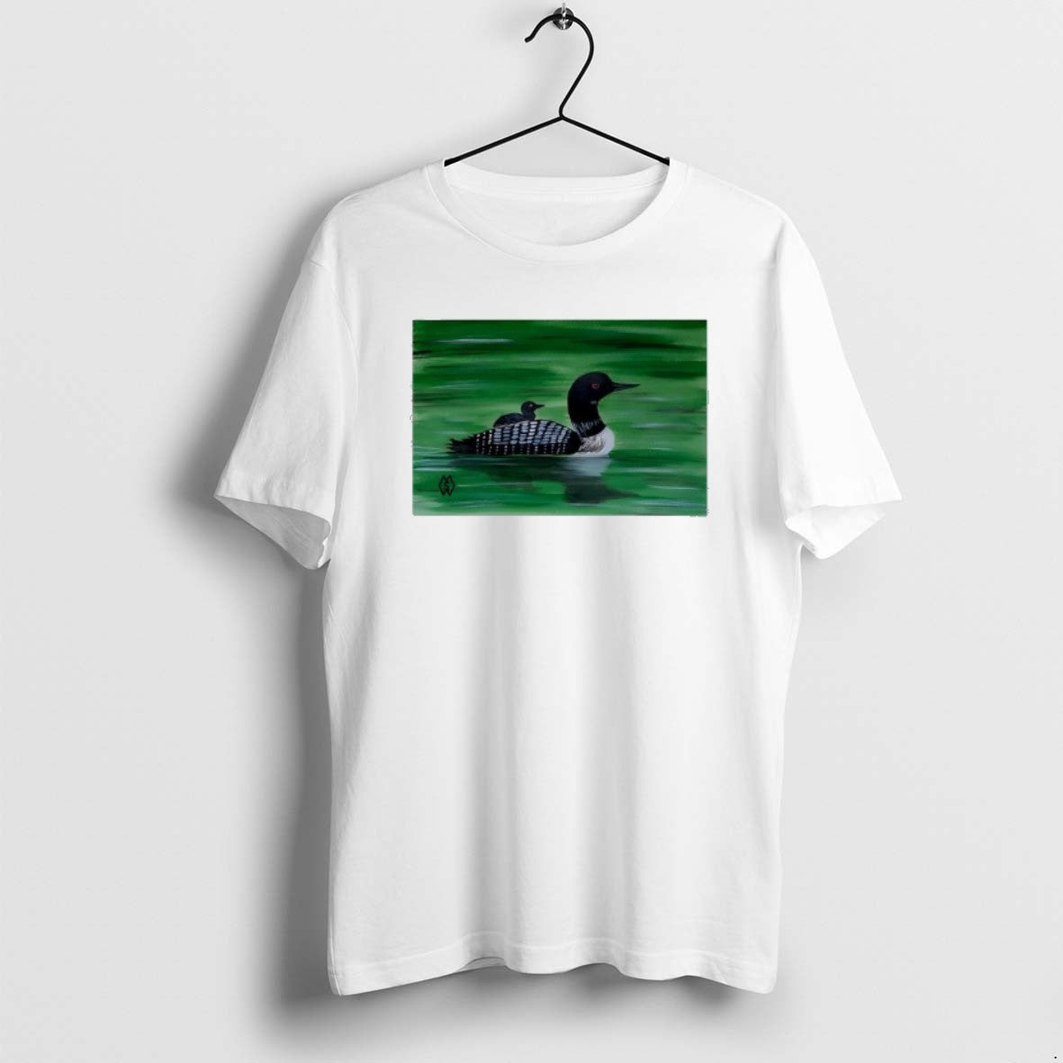 Official Common Loon With Baby On Back T-Shirts, Hoodie, Sweatshirt | PopFlextees.com