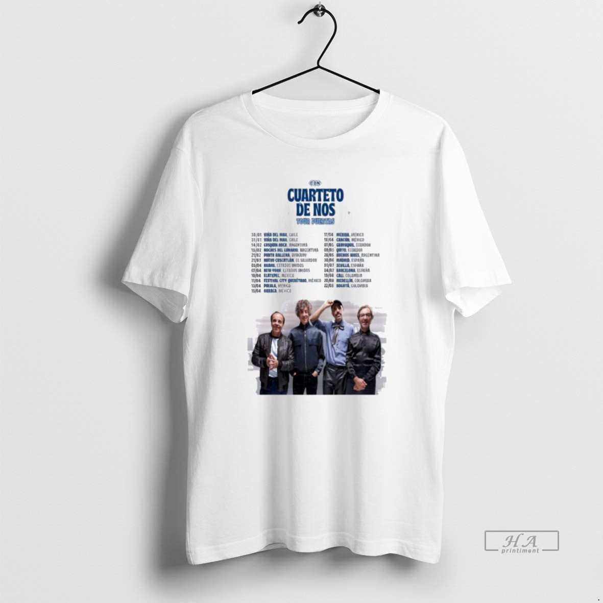 Official Cuarteto De Nos Tour Puertas 2026 T-Shirts, Hoodie, Sweatshirt | PopFlextees.com