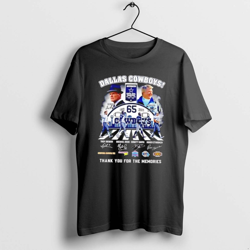 Official Dallas Cowboys 65th Anniversary Team Graphic Signature T-Shirts, Hoodie, Sweatshirt | PopFlextees.com