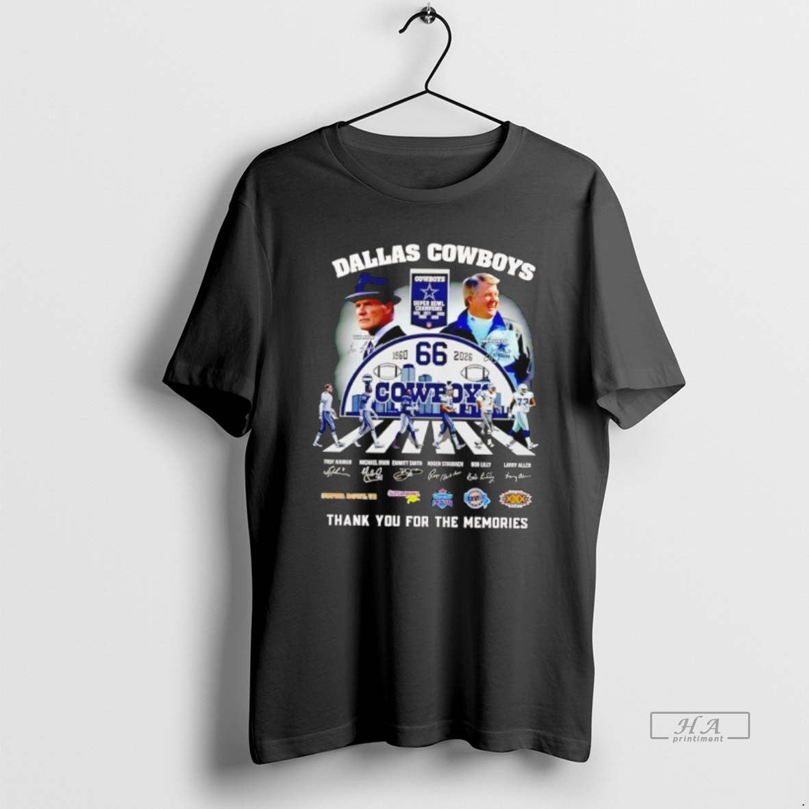 Official Dallas Cowboys 66 Years Signature Thank You For The Memories T-Shirts, Hoodie, Sweatshirt | PopFlextees.com