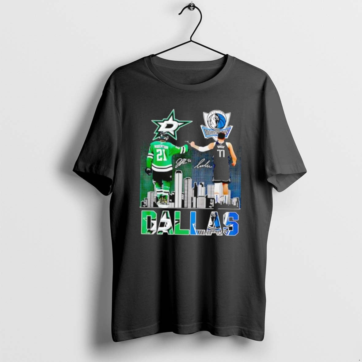 Official Dallas Stars Jason Robertson Dallas Mavericks Luka Doncic 2025 T-Shirts, Hoodie, Sweatshirt | PopFlextees.com