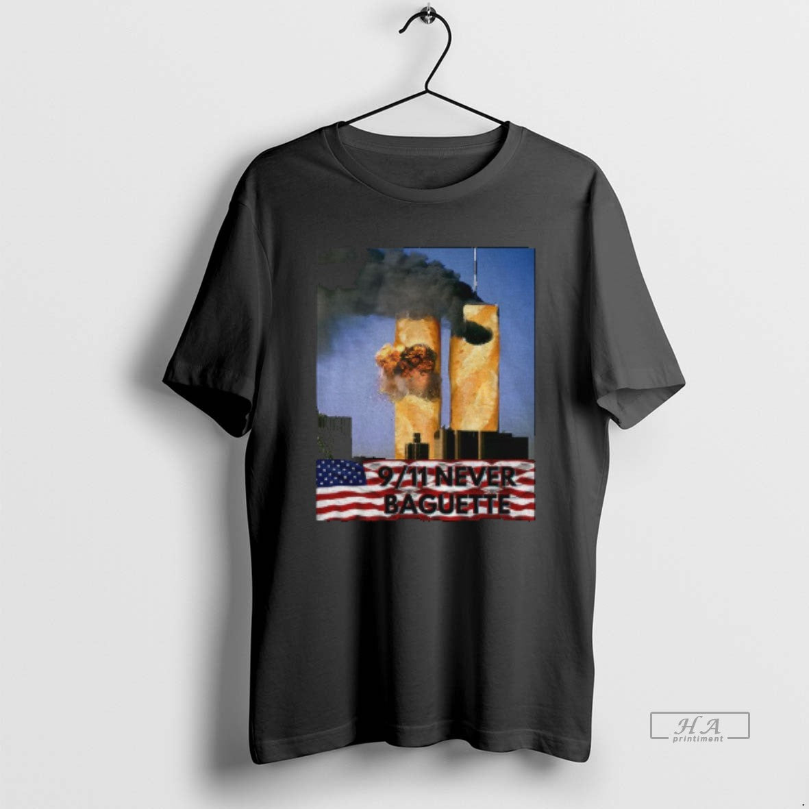 Official Dark Humour Never Baguette 9 11 Twin Tower Joke T-Shirts, Hoodie, Sweatshirt | PopFlextees.com
