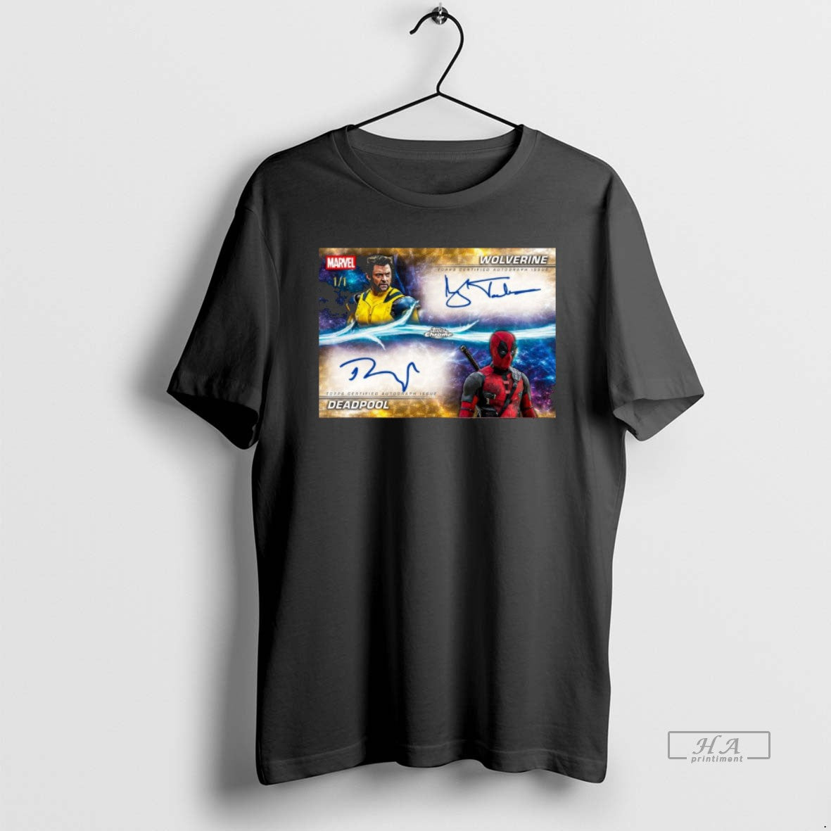 Official Deadpool Wolverine Hugh Jackman Ryan Reynolds Topps Certified Autograph Issue 2025 Signatures T-Shirts, Hoodie, Sweatshirt