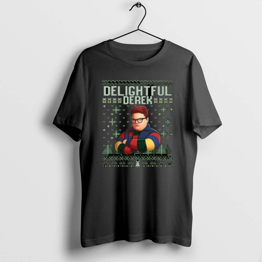 Official Delightful Derek Christmas Circle Black T-Shirts, Hoodie, Sweatshirt | PopFlextees.com