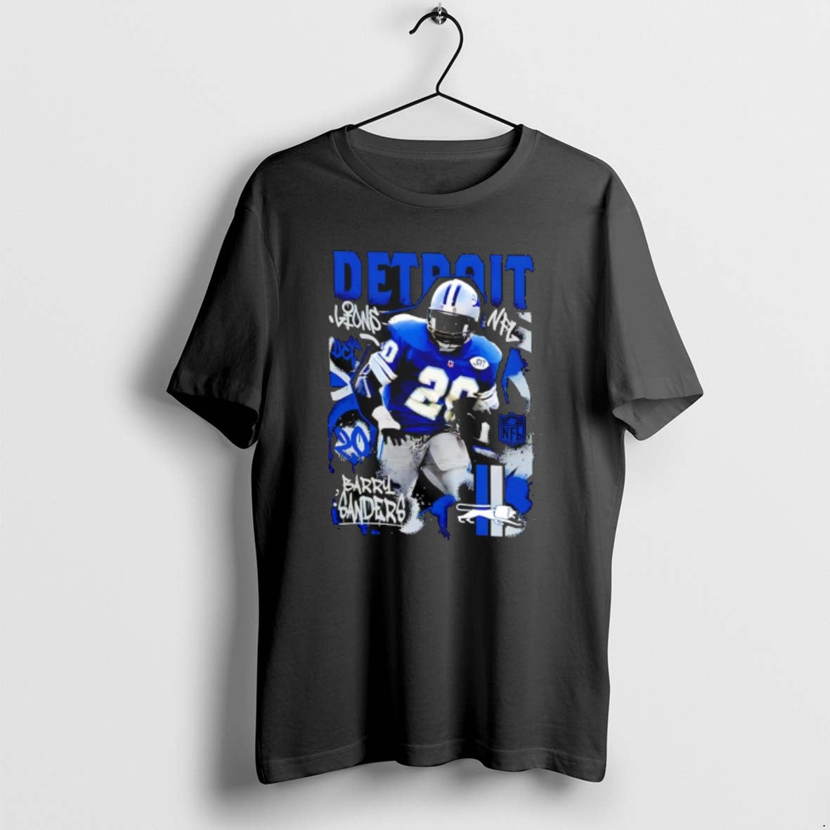 Official Detroit Lions Barry Sanders Star Player T-Shirts, Hoodie, Sweatshirt | PopFlextees.com