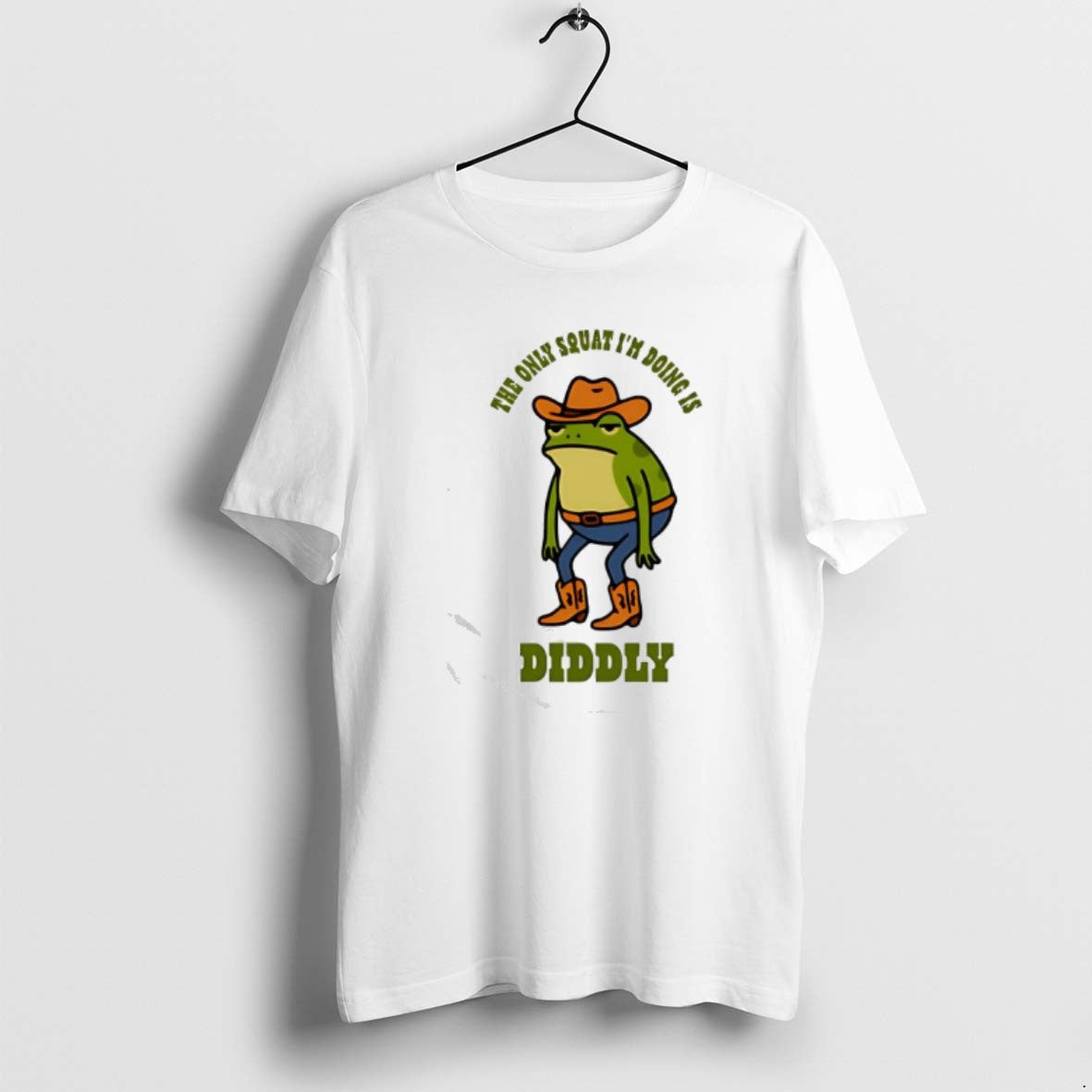 Official Diddly Squat Frog The Only Squat Im Doing Is Diddly T-Shirts, Hoodie, Sweatshirt | PopFlextees.com
