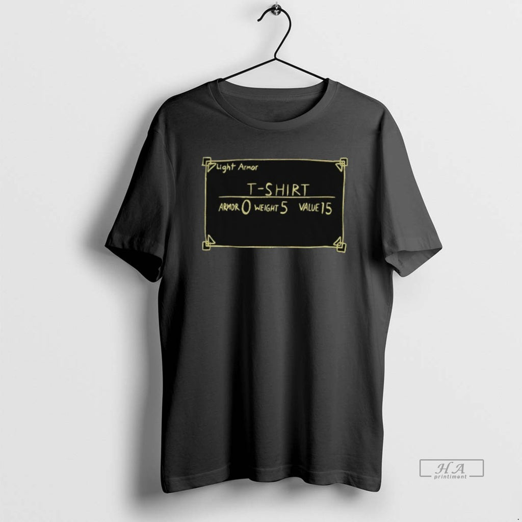 Official Diy Skyrim Sleep Light Armor Armor Weight Value T-Shirts, Hoodie, Sweatshirt | PopFlextees.com