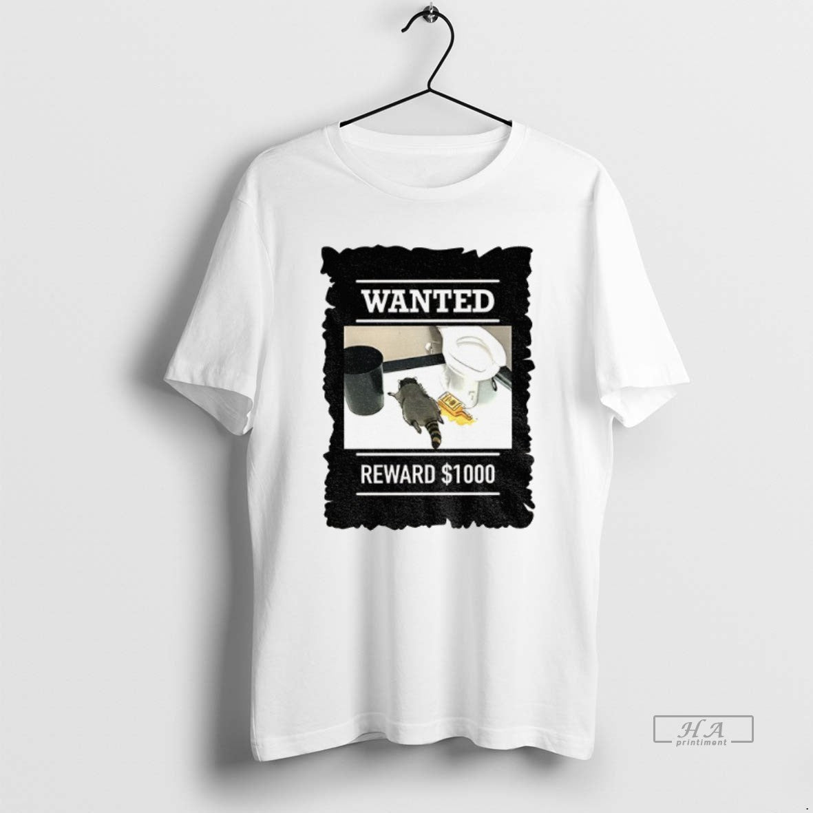 Official Drunk Raccoon Liquor Drunk In The Bathroom Wanted Reward 1000 T-Shirts, Hoodie, Sweatshirt | PopFlextees.com