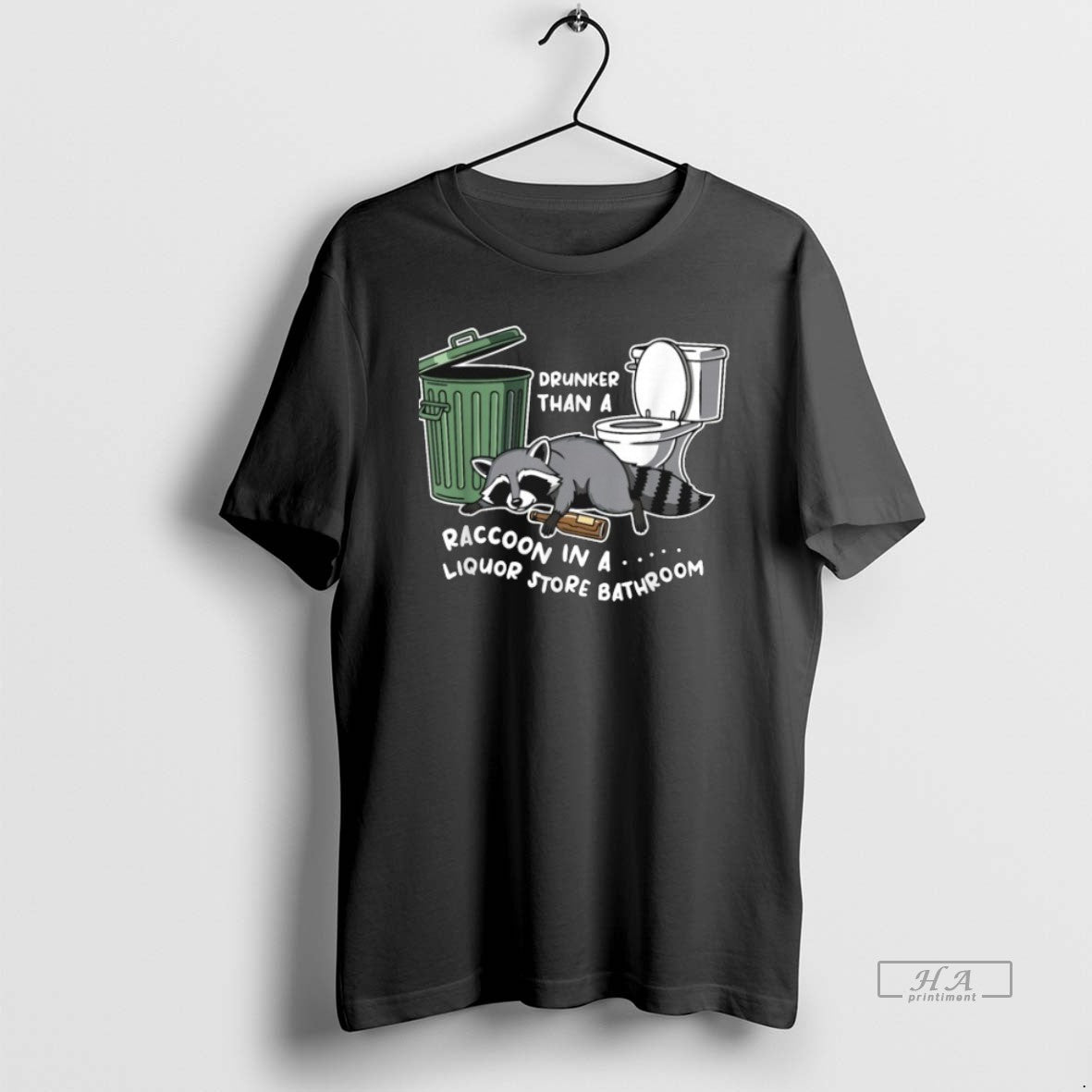 Official Drunker Than A Raccoon In A Liquor Store Bathroom T-Shirts, Hoodie, Sweatshirt | PopFlextees.com