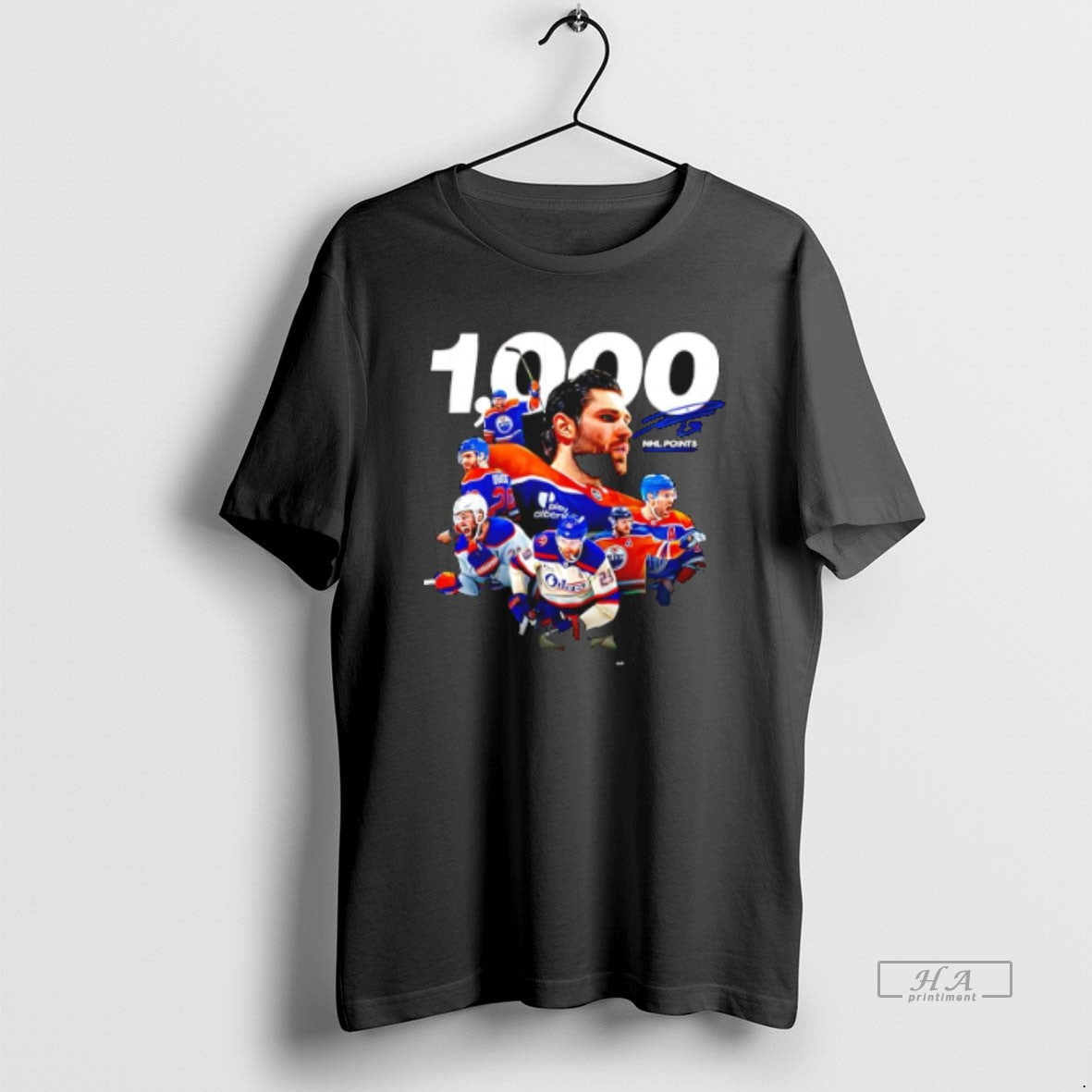 Official Edmonton Oilers Leon Draisaitl 1000 Career Nhl Points 2025 Graphic T-Shirts, Hoodie, Sweatshirt | PopFlextees.com