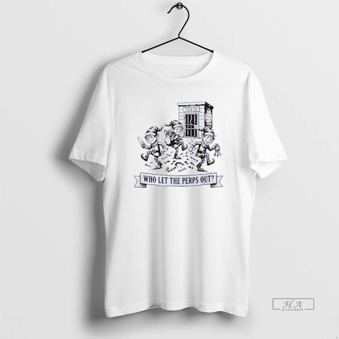 Official Elf Who Let The Perps Out Christmas T-Shirts, Hoodie, Sweatshirt | PopFlextees.com