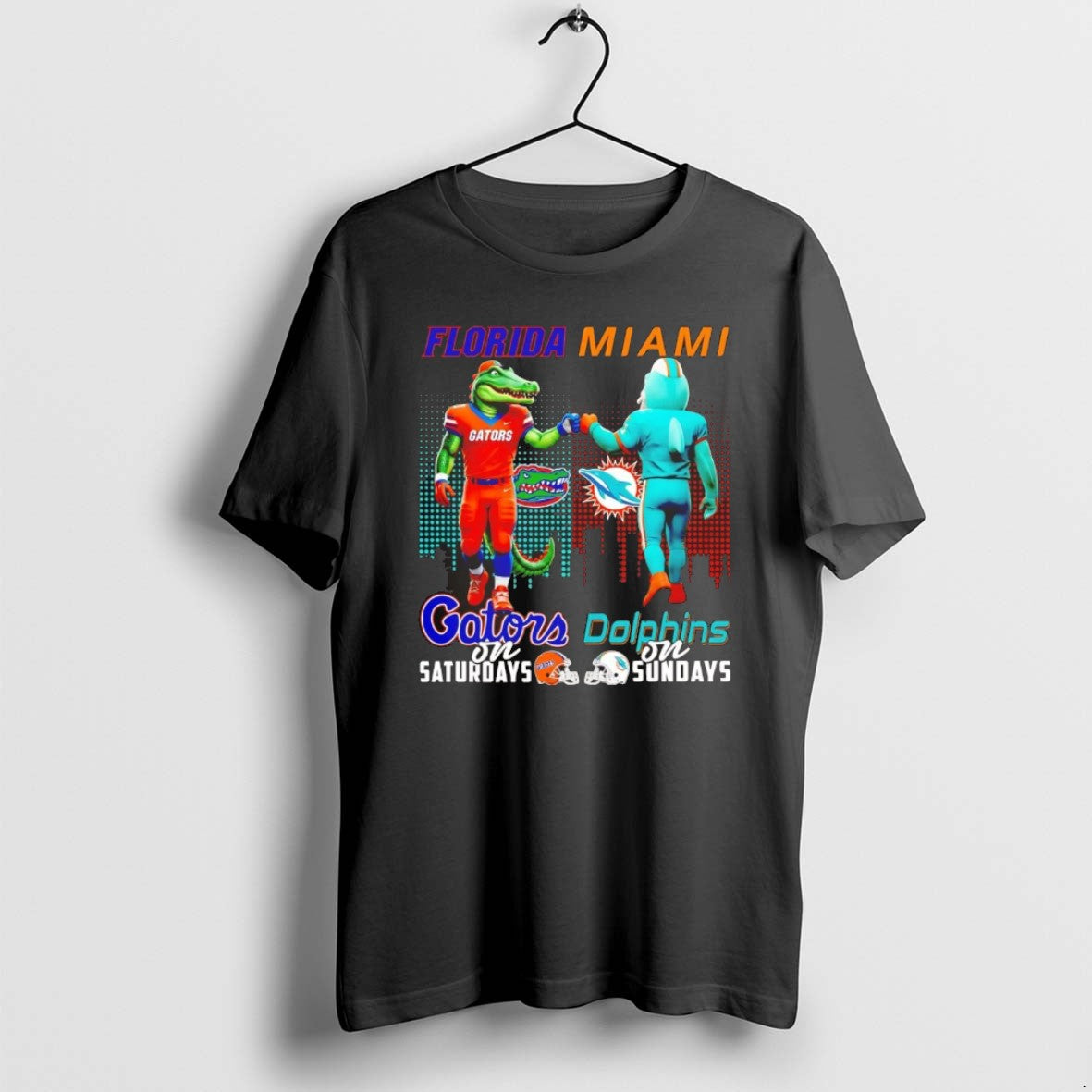 Official Florida Gators On Saturdays Miami Dolphins On Sundays Mascot Chriast T-Shirts, Hoodie, Sweatshirt | PopFlextees.com