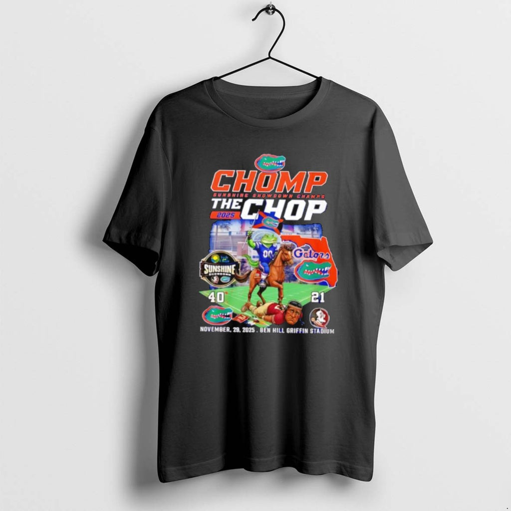 Official Florida Gators Sunshine Showdown Champs 2025 Chomp The Chop T-Shirts, Hoodie, Sweatshirt | PopFlextees.com