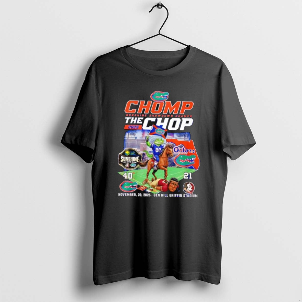 Official Florida Gators Sunshine Showdown Champs 2025 Chomp The Chop T-Shirts, Hoodie, Sweatshirt | PopFlextees.com