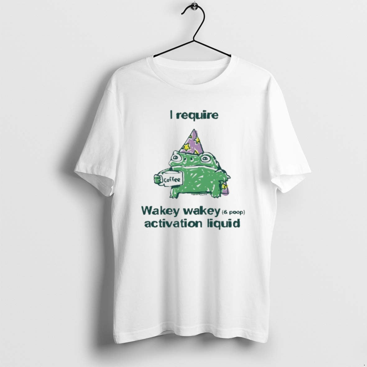 Official Frog Coffee I Require Wakey Wakey Activation Liquid T-Shirts, Hoodie, Sweatshirt | PopFlextees.com