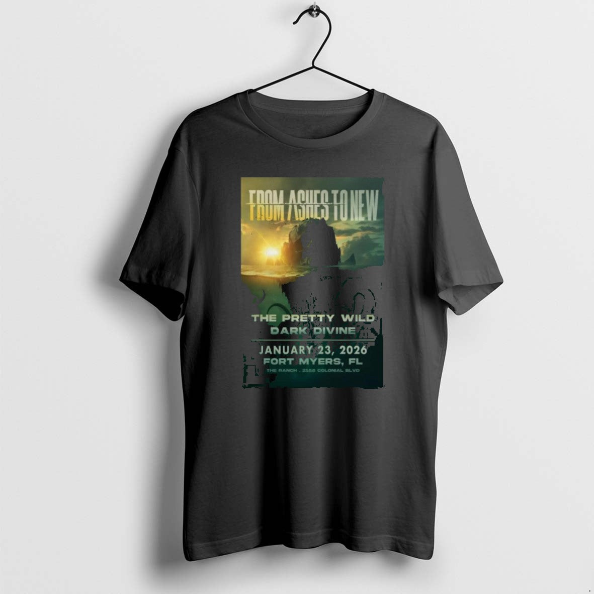 Official From Ashes To New The Ranch Concert Hall And Saloon In Fort Myers Fl T-Shirts, Hoodie, Sweatshirt | PopFlextees.com