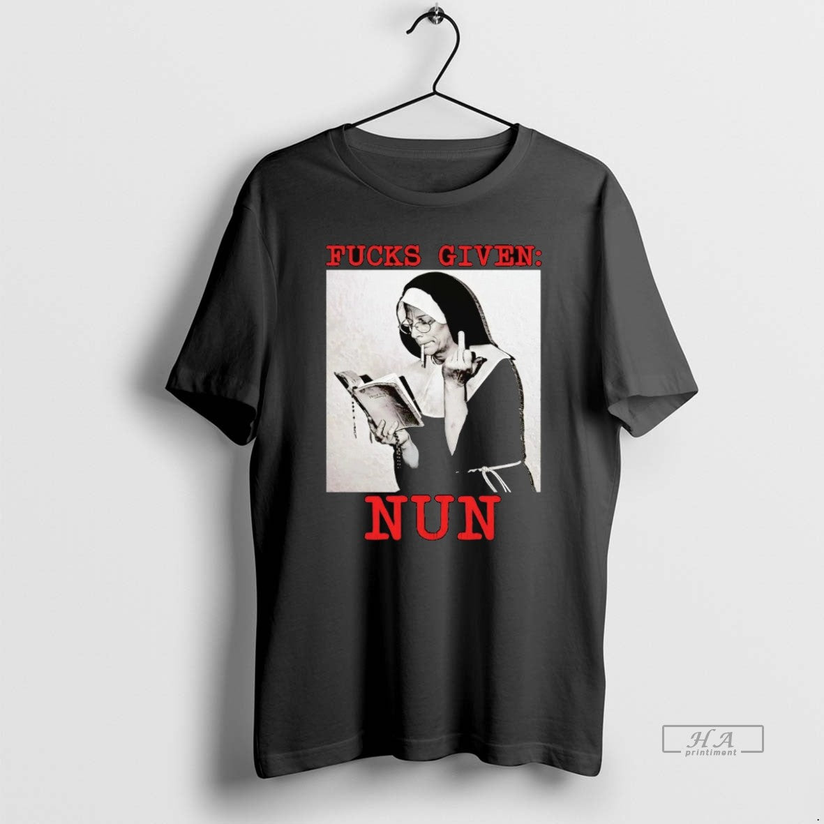 Official Fucks Given Nun Middle Finger T-Shirts, Hoodie, Sweatshirt | PopFlextees.com