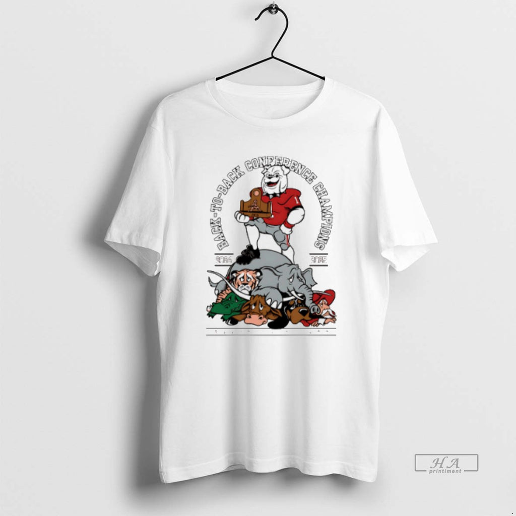 Official Geogria Bulldogs Back To Back Conference Champions 2024 2025 T-Shirts, Hoodie, Sweatshirt | PopFlextees.com