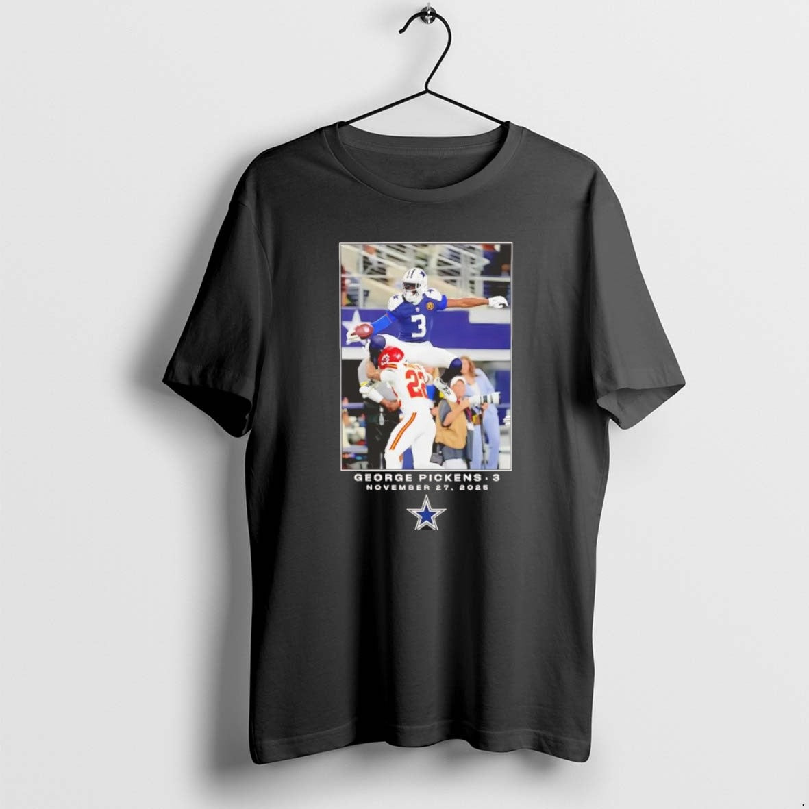 Official George Pickens Hurdle Moment Dallas Cowboys Chriast T-Shirts, Hoodie, Sweatshirt | PopFlextees.com