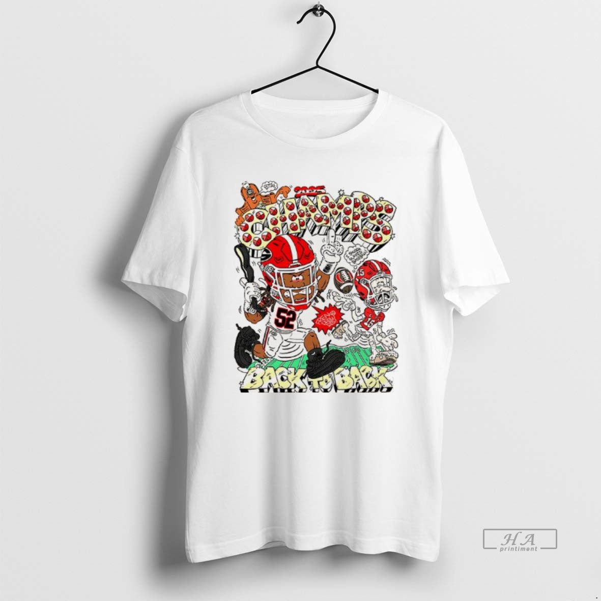 Official Georgia Bulldogs 2025 Champs Back To Back Caricature T-Shirts, Hoodie, Sweatshirt | PopFlextees.com