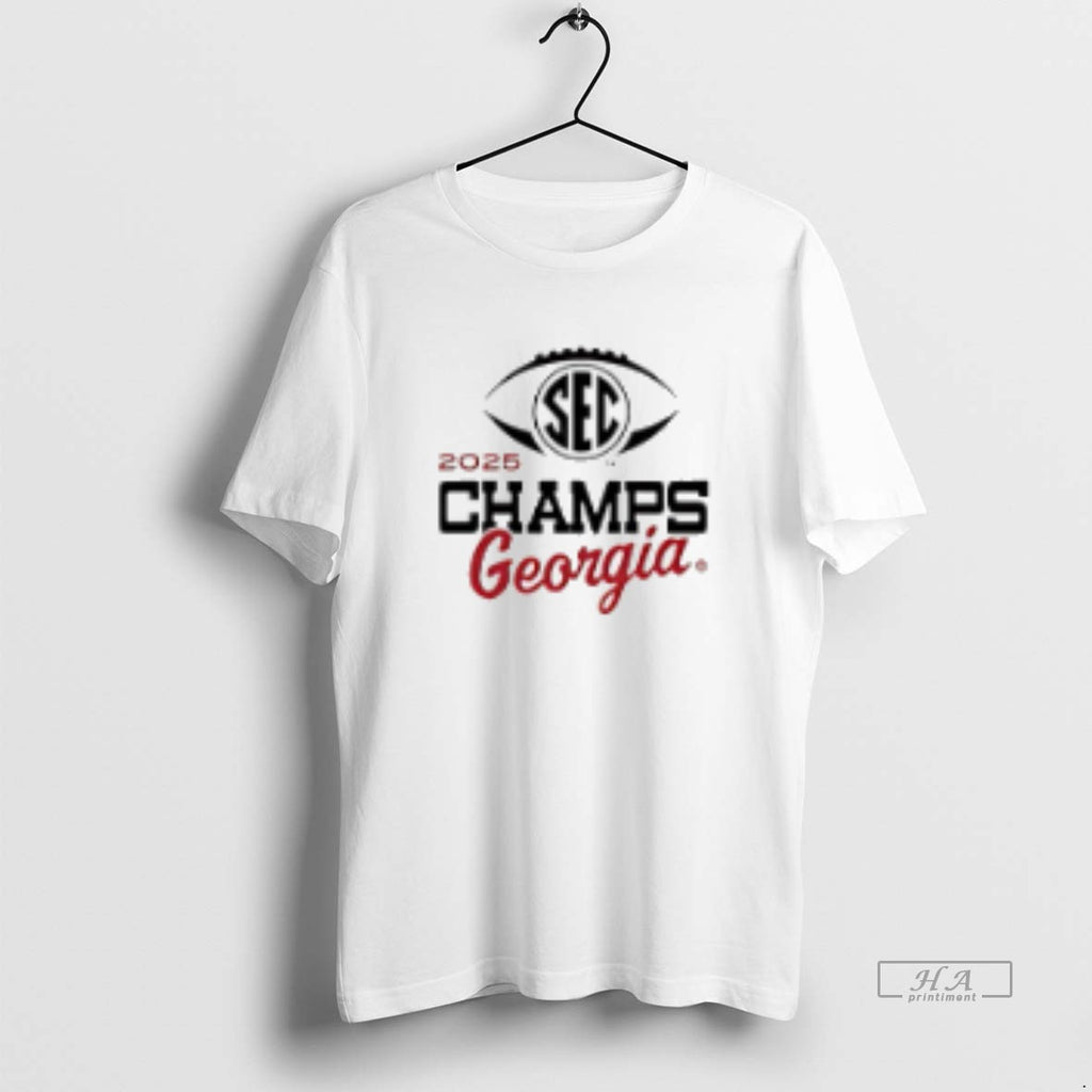 Official Georgia Bulldogs 2025 Sec Football Champions Logo T-Shirts, Hoodie, Sweatshirt | PopFlextees.com