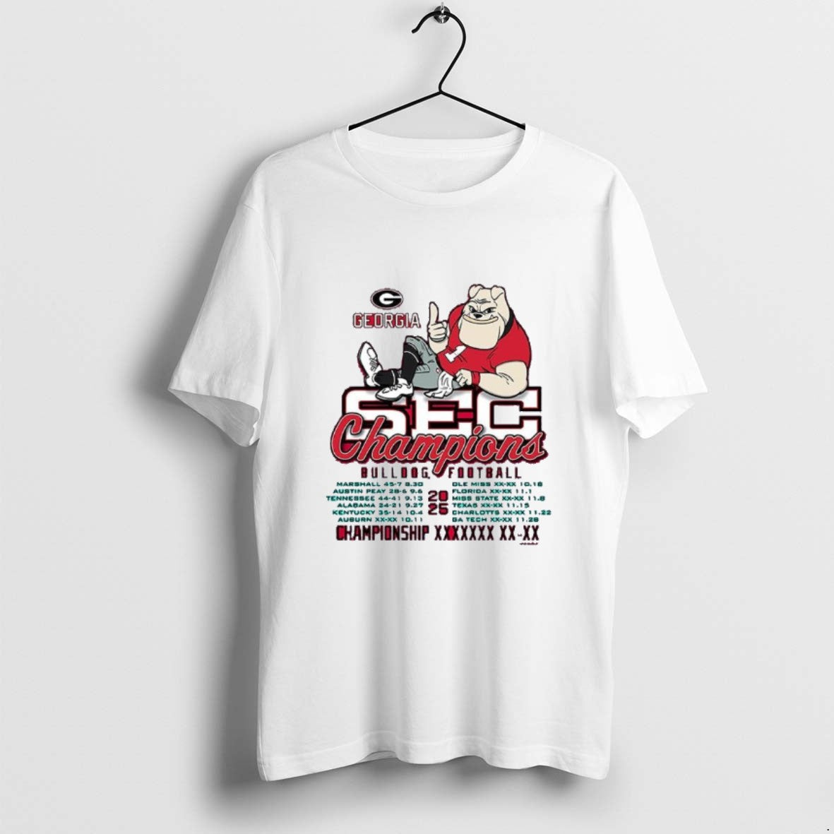 Official Georgia Bulldogs 2025 Sec Football Conference Champions Recap T-Shirts, Hoodie, Sweatshirt | PopFlextees.com