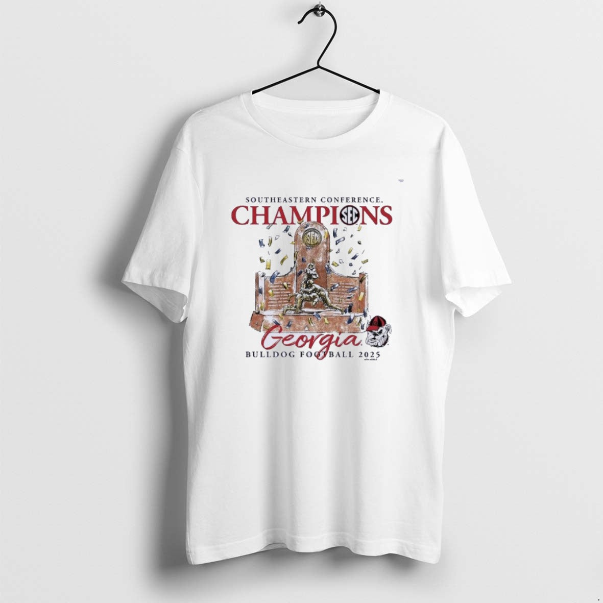 Official Georgia Bulldogs 2025 Sec Football Conference Champions Trophy T-Shirts, Hoodie, Sweatshirt | PopFlextees.com
