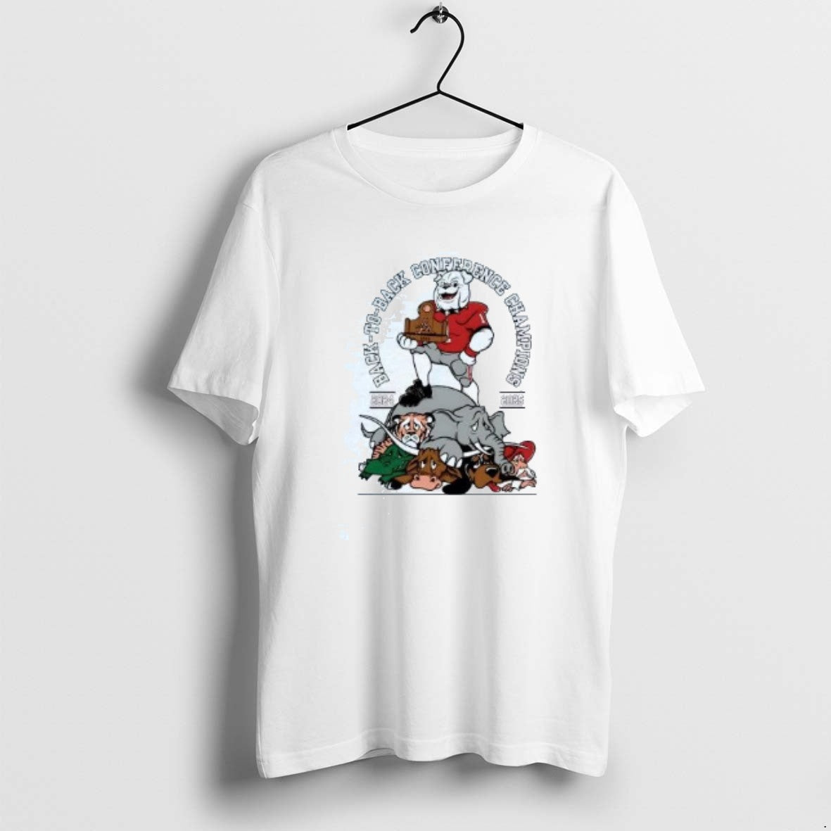 Official Georgia Bulldogs 2025 Back To Back Conference Champions Mascot T-Shirts, Hoodie, Sweatshirt | PopFlextees.com