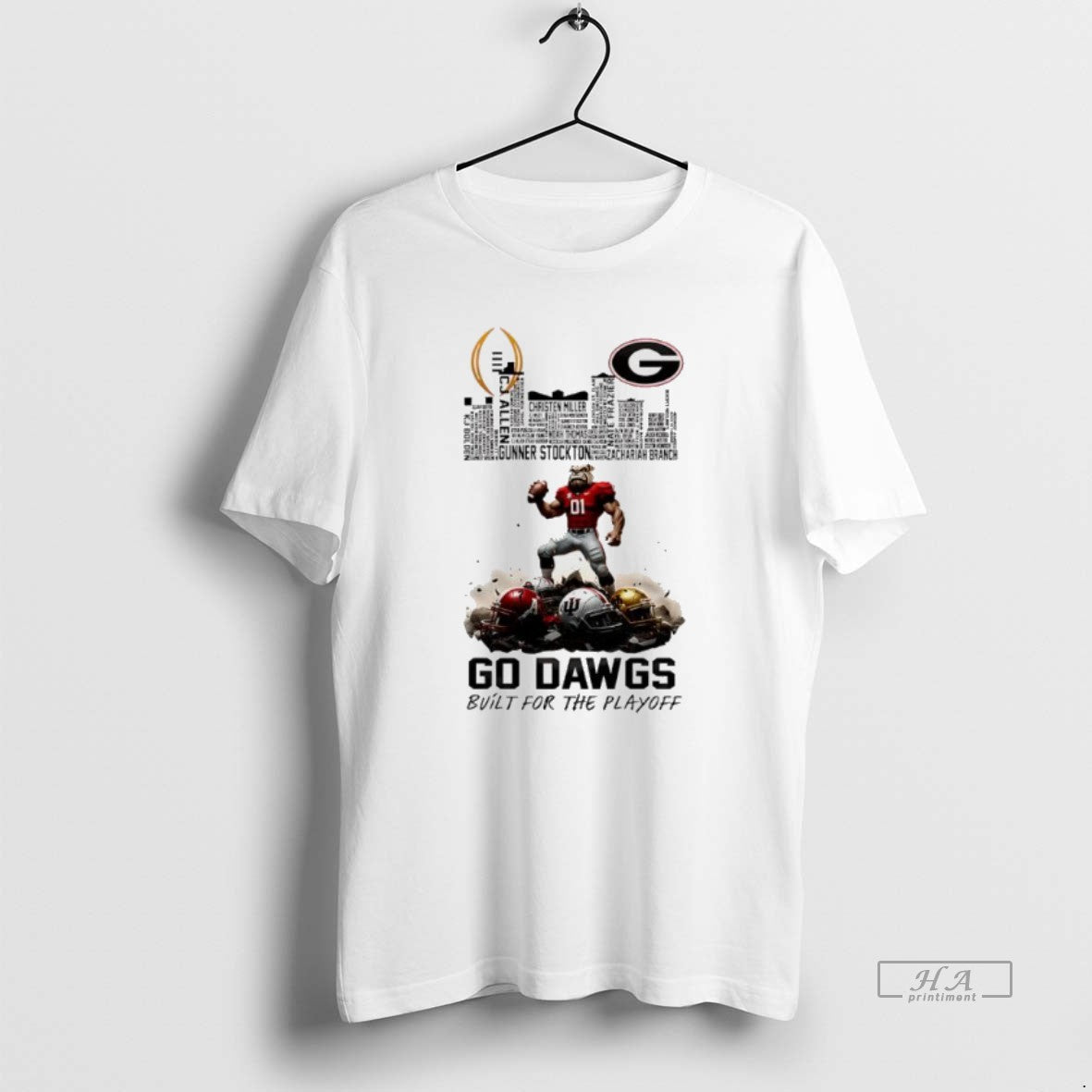 Official Georgia Bulldogs Bulit For Playoff 2025 2026 Cfp Mascot Skyline T-Shirts, Hoodie, Sweatshirt | PopFlextees.com