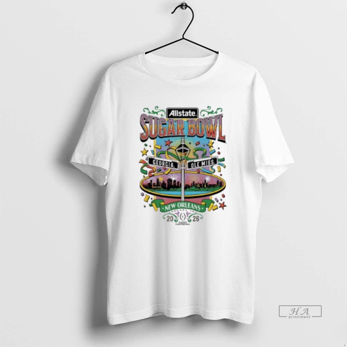 Official Georgia Vs Ole Miss 2026 Allstate Sugar Bowl Nola T-Shirts, Hoodie, Sweatshirt | PopFlextees.com