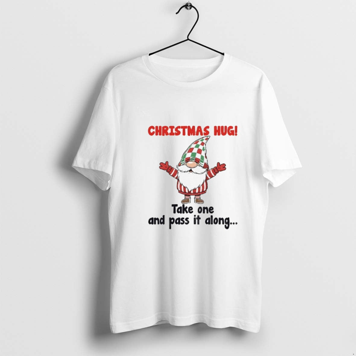 Official Gnome Christmas Hug Take One And Pass It Along Christmas T-Shirts, Hoodie, Sweatshirt | PopFlextees.com