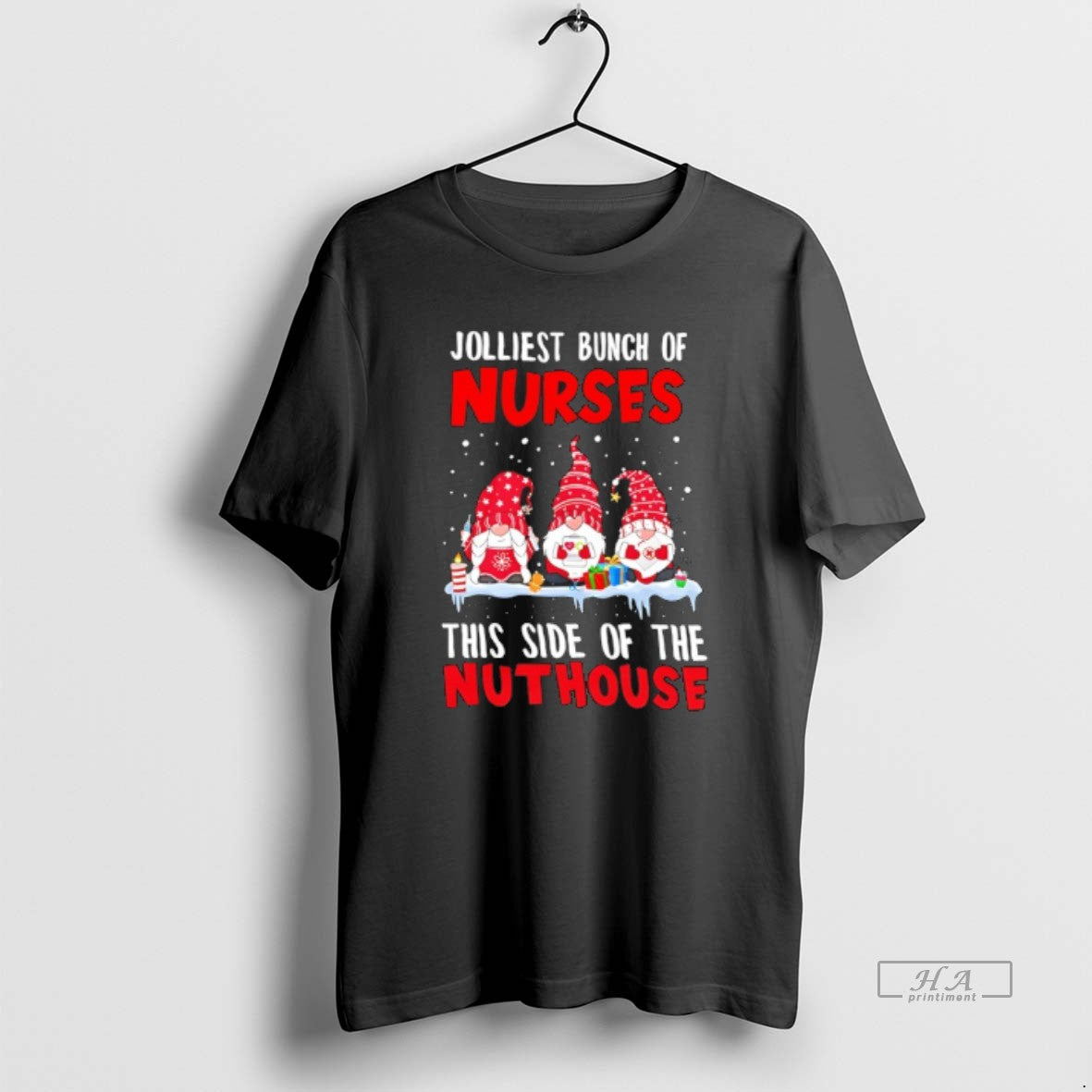 Official Gnomes Jolliest Bunch Of Nurses This Side Of The Nuthouse T-Shirts, Hoodie, Sweatshirt | PopFlextees.com