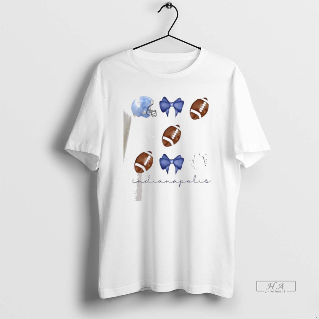 Official Go Indianapolis Football Helmet Bow 1 Fan Graphic Team Spirit T-Shirts, Hoodie, Sweatshirt | PopFlextees.com