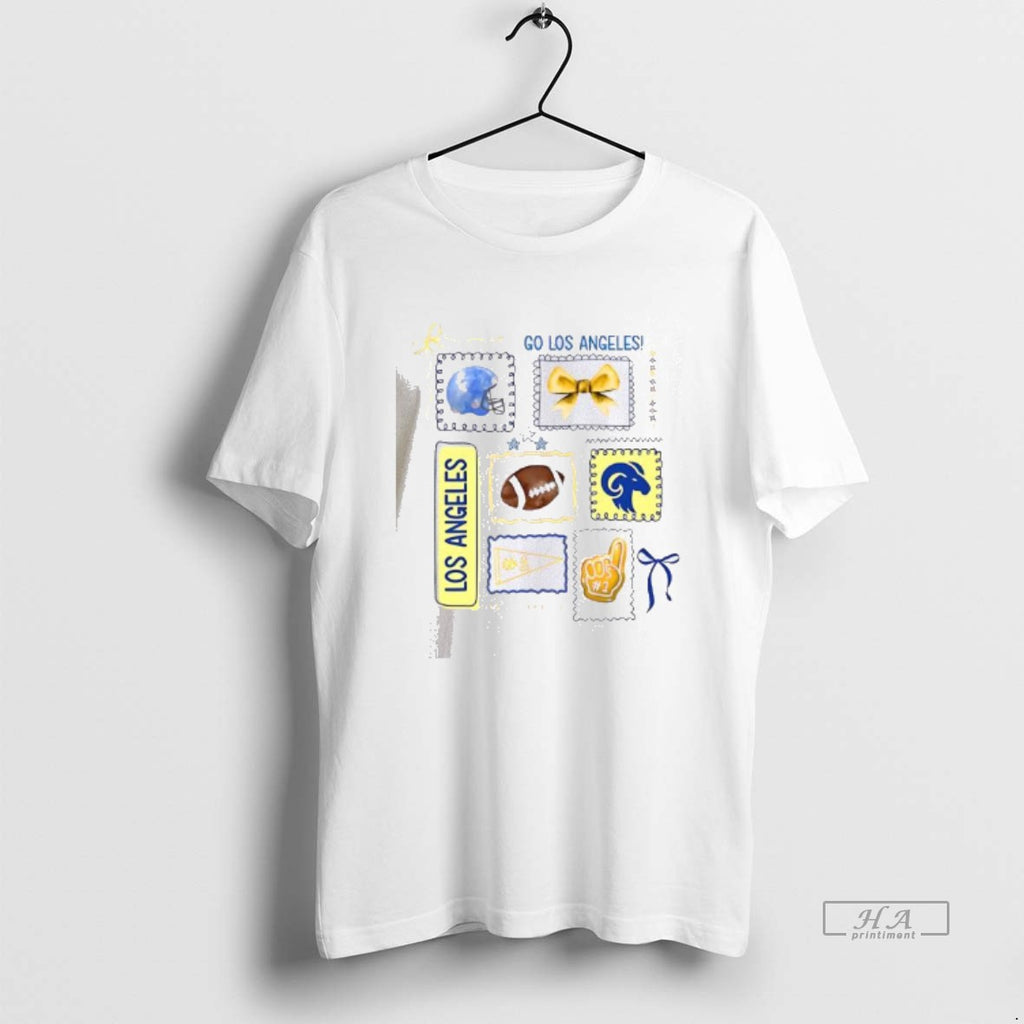 Official Go Los Angeles Football Helmet Bow 1 Fan Graphic Team Spirit T-Shirts, Hoodie, Sweatshirt | PopFlextees.com