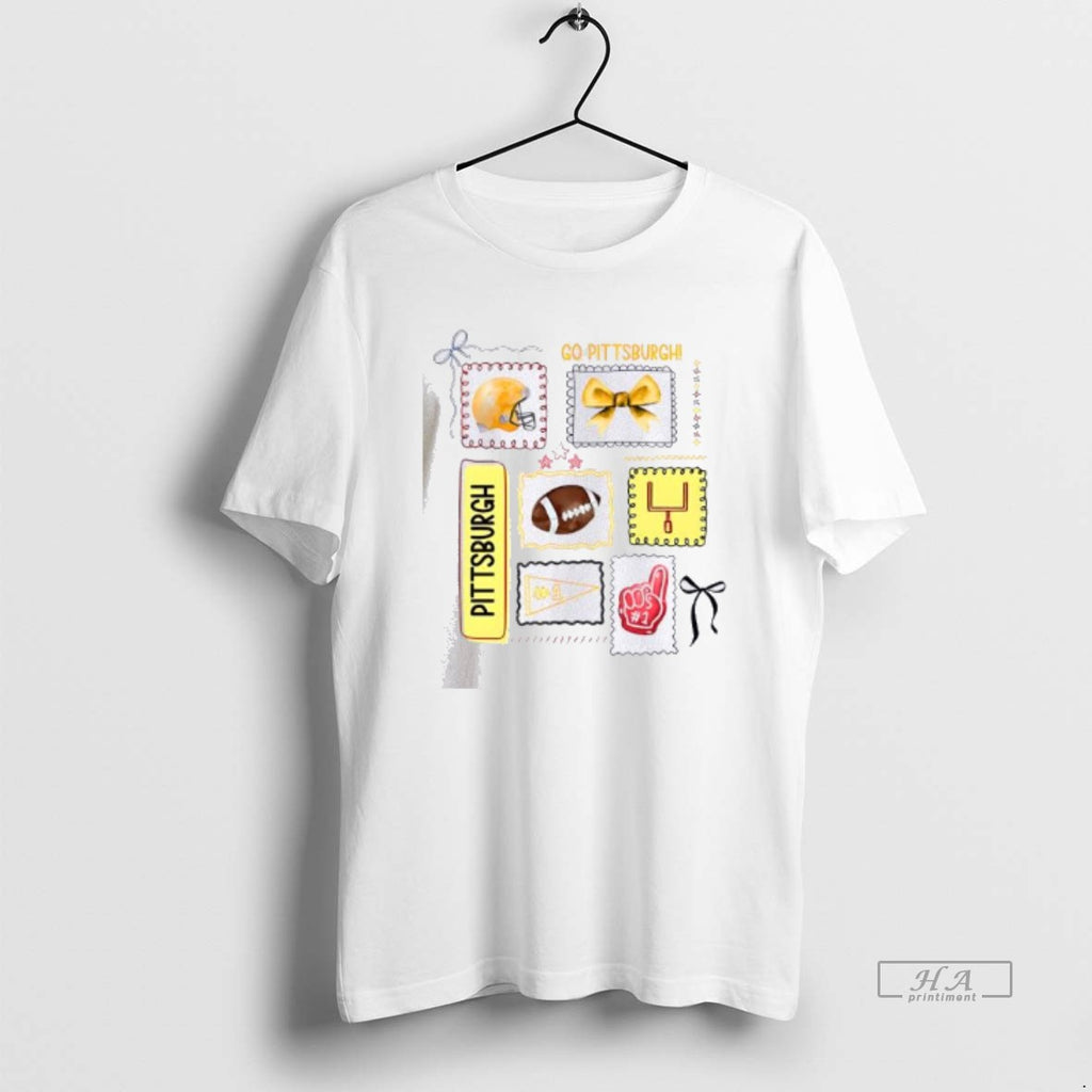 Official Go Pittsburgh Football Helmet Bow 1 Fan Graphic Team Spirit T-Shirts, Hoodie, Sweatshirt | PopFlextees.com