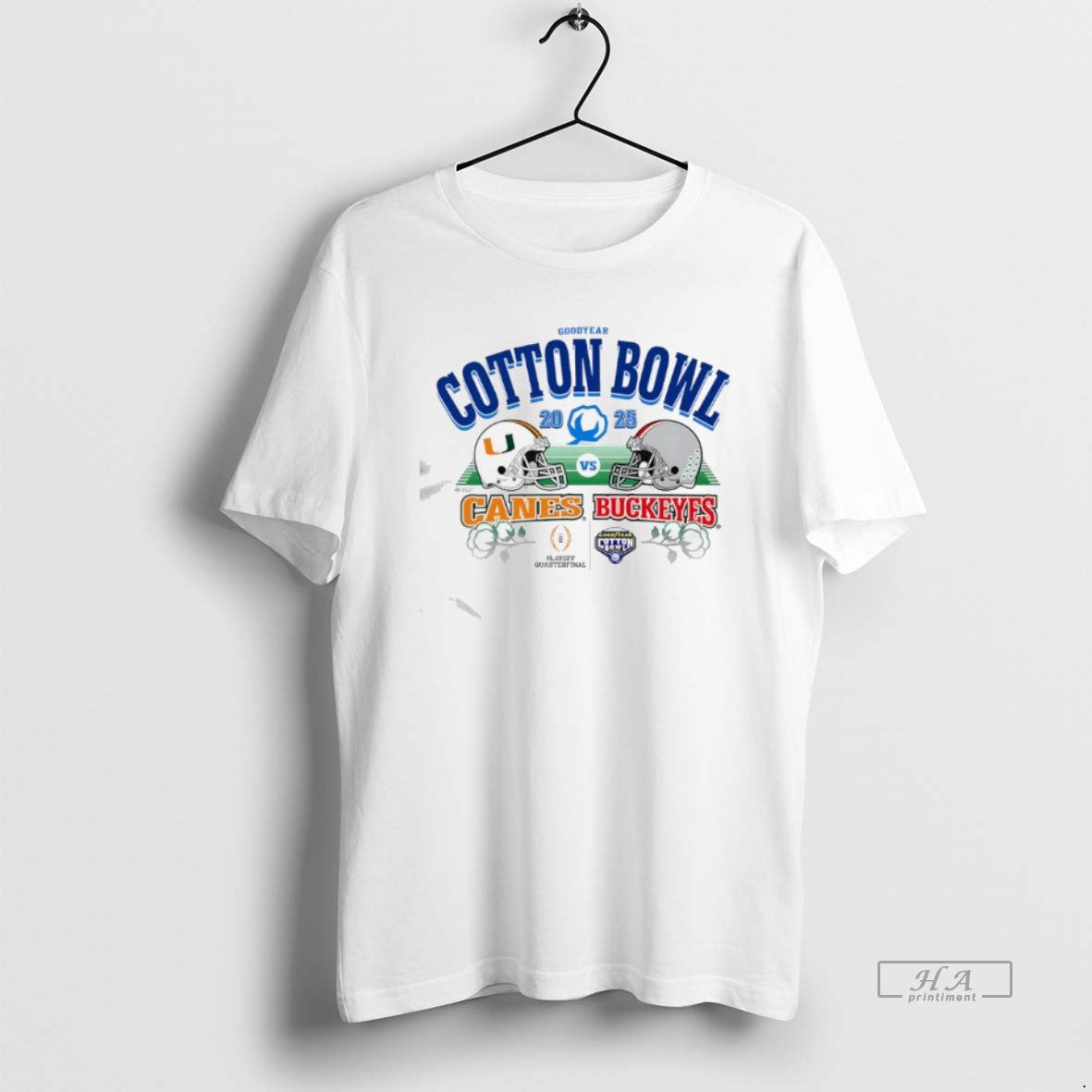 Official Goodyear Cotton Bowl 2025 Canes Vs Buckeyes Playoff Quarterfinal T-Shirts, Hoodie, Sweatshirt | PopFlextees.com
