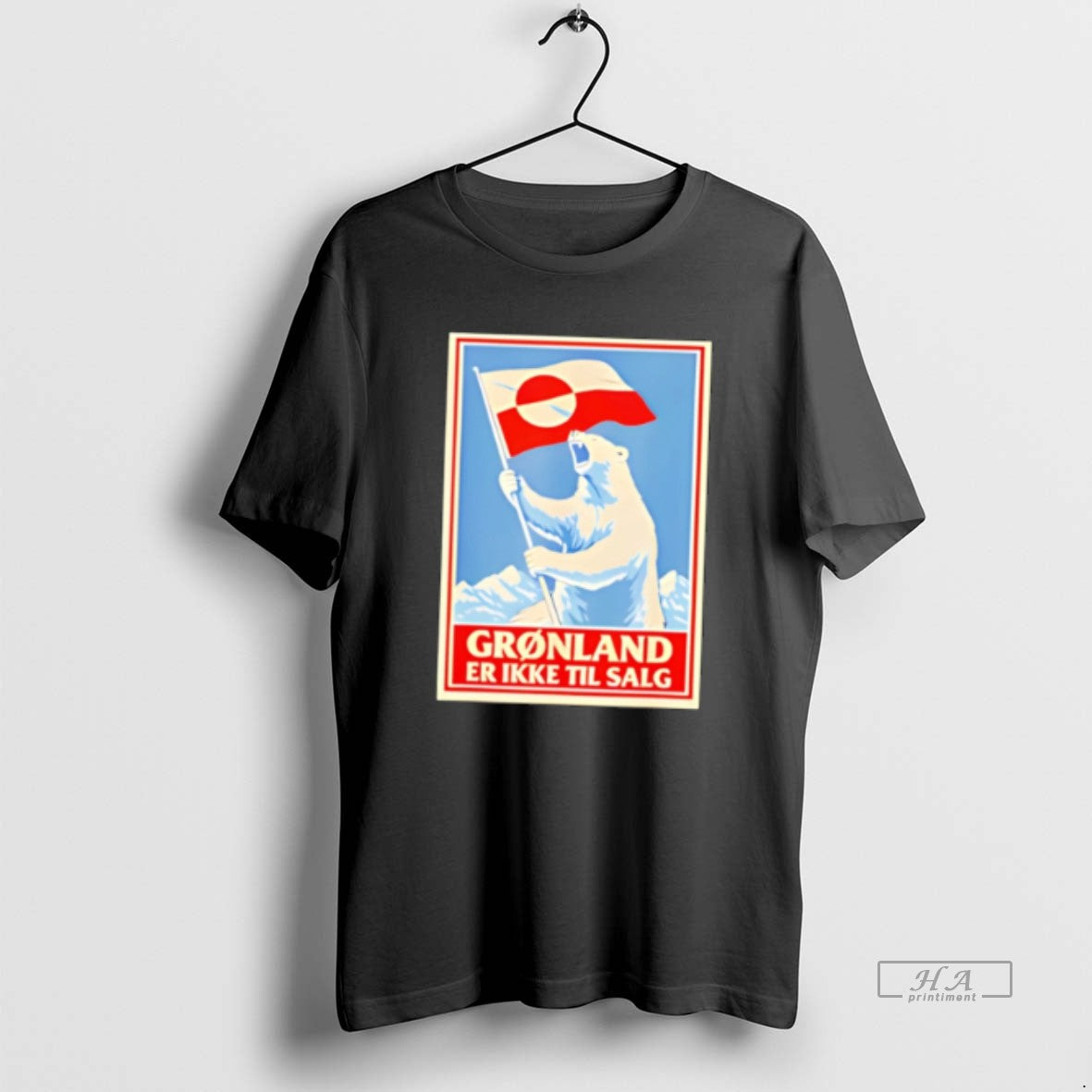 Official Greenland Is Not For Sale Bear Flag Tee Hoodie, Sweatshirt | PopFlextees.com