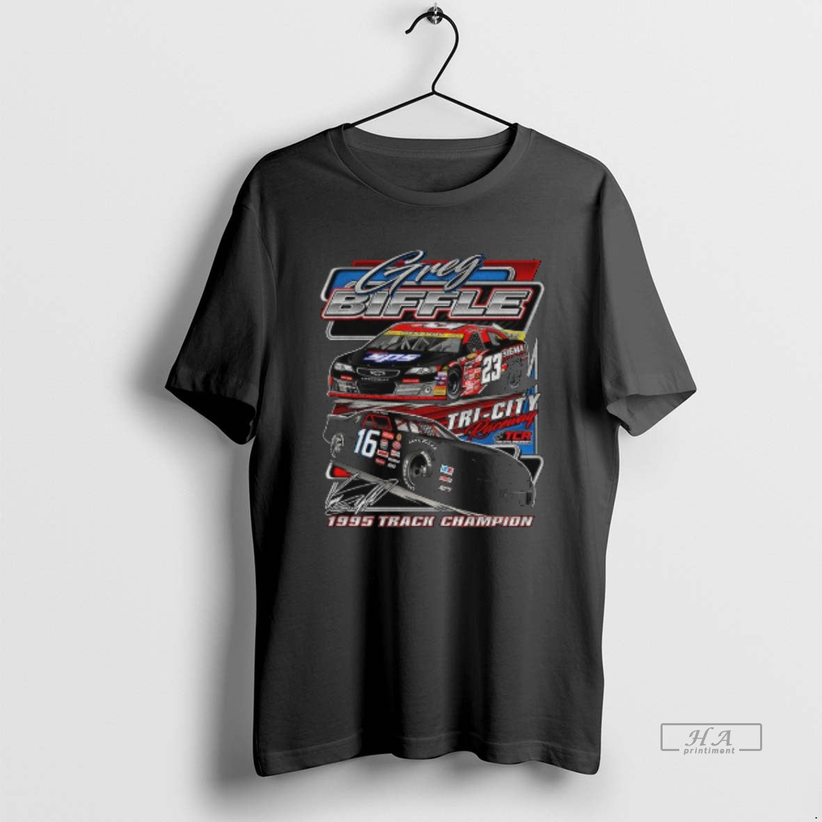 Official Greg Biffle Tri City Raceway 1995 Track Champion Signature T-Shirts, Hoodie, Sweatshirt | PopFlextees.com